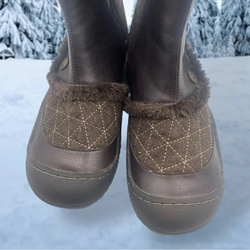 JBU Women's Brown Quilted Winter Boots